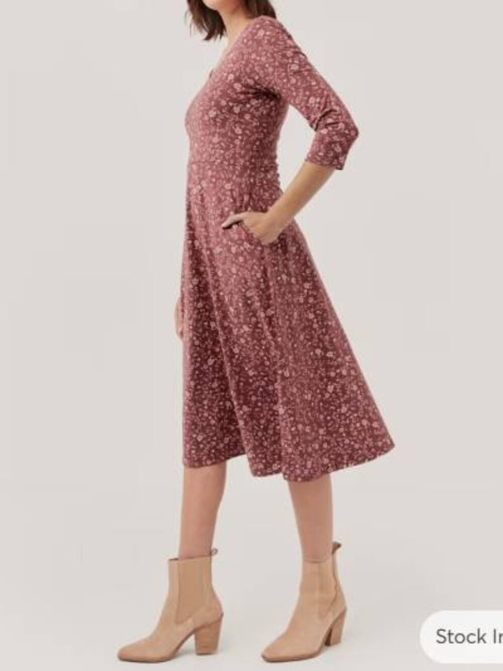 Pact Women's Fit & Flare Midi Party Dress Size M NWT